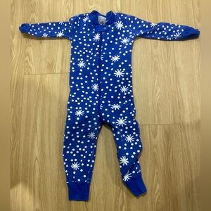 Hanna Andersson Blue and White Starry Kids Footie